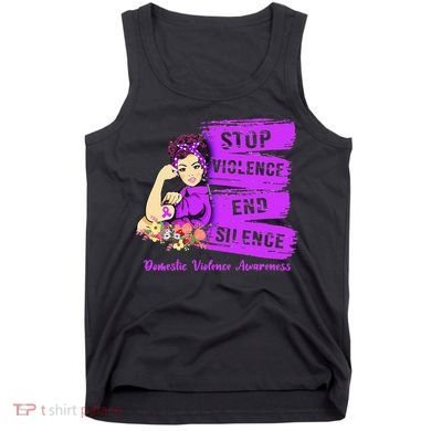 Stop Violence End Silence Domestic Violence Awareness Tank Top
