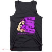 Stop Violence End Silence Domestic Violence Awareness Tank Top thumb 0