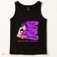 Stop Violence End Silence Domestic Violence Awareness Tank Top thumb 2
