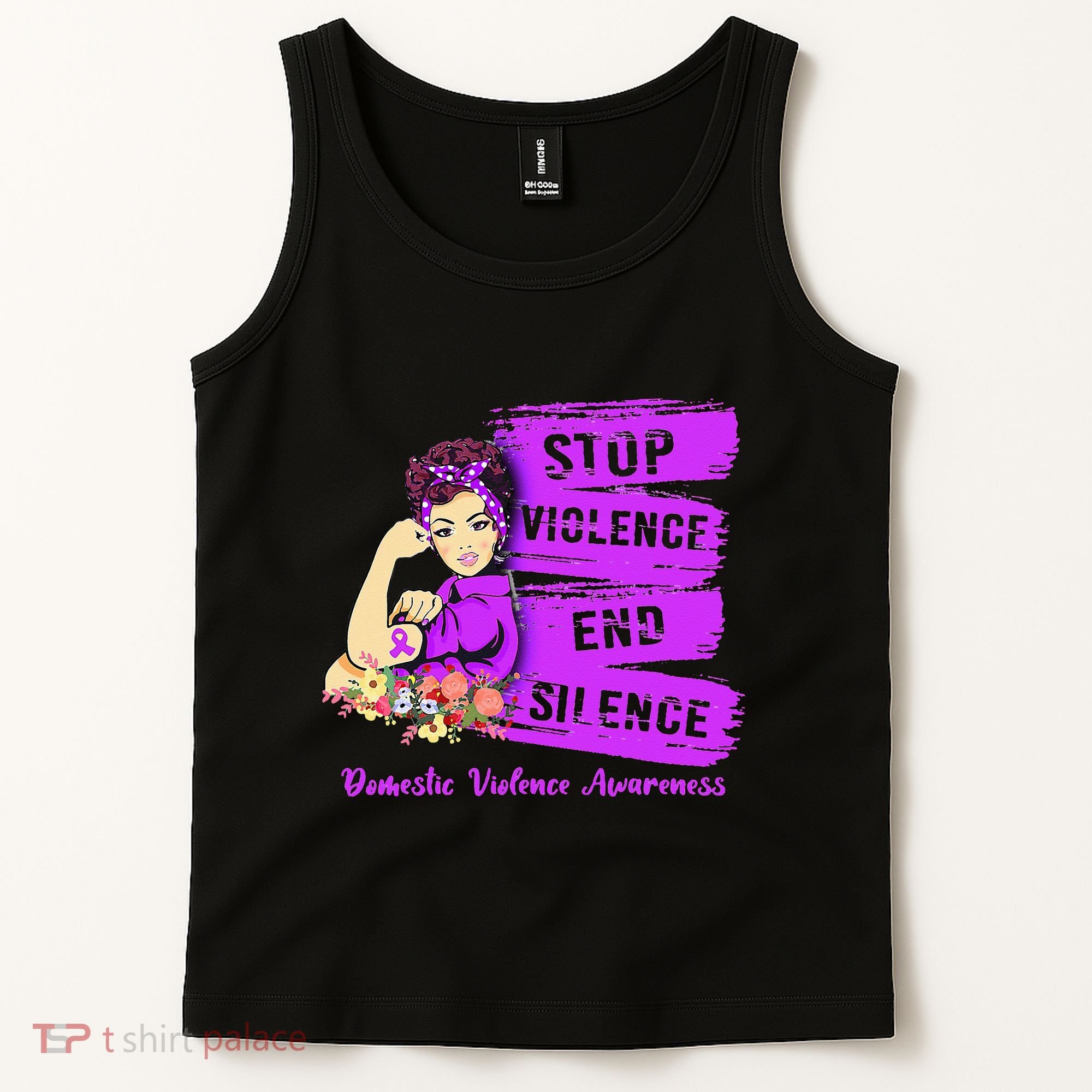 Stop Violence End Silence Domestic Violence Awareness Tank Top