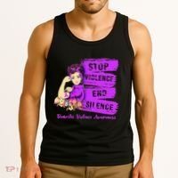 Stop Violence End Silence Domestic Violence Awareness Tank Top thumb 3