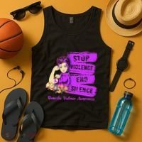Stop Violence End Silence Domestic Violence Awareness Tank Top thumb 4