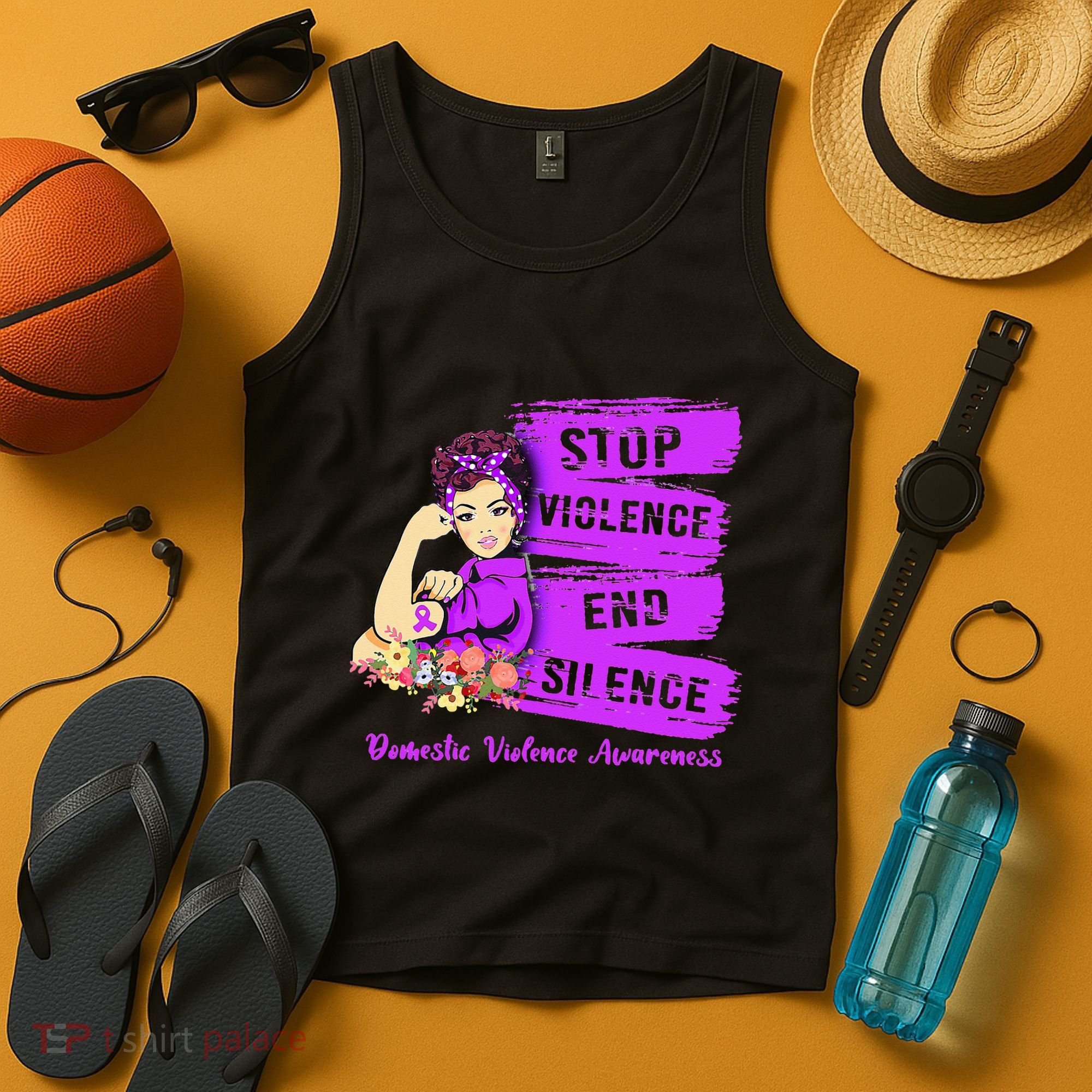 Stop Violence End Silence Domestic Violence Awareness Tank Top