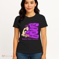 Stop Violence End Silence Domestic Violence Awareness Women's T-Shirt thumb 4