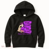 Stop Violence End Silence Domestic Violence Awareness Kids Hoodie thumb 0
