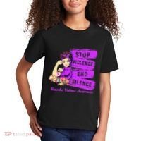 Stop Violence End Silence Domestic Violence Awareness Kids T-Shirt thumb 2