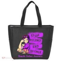 Stop Violence End Silence Domestic Violence Awareness Tote Bag thumb 0