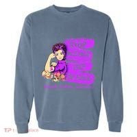 Stop Violence End Silence Domestic Violence Awareness Garment-Dyed Sweatshirt thumb 0