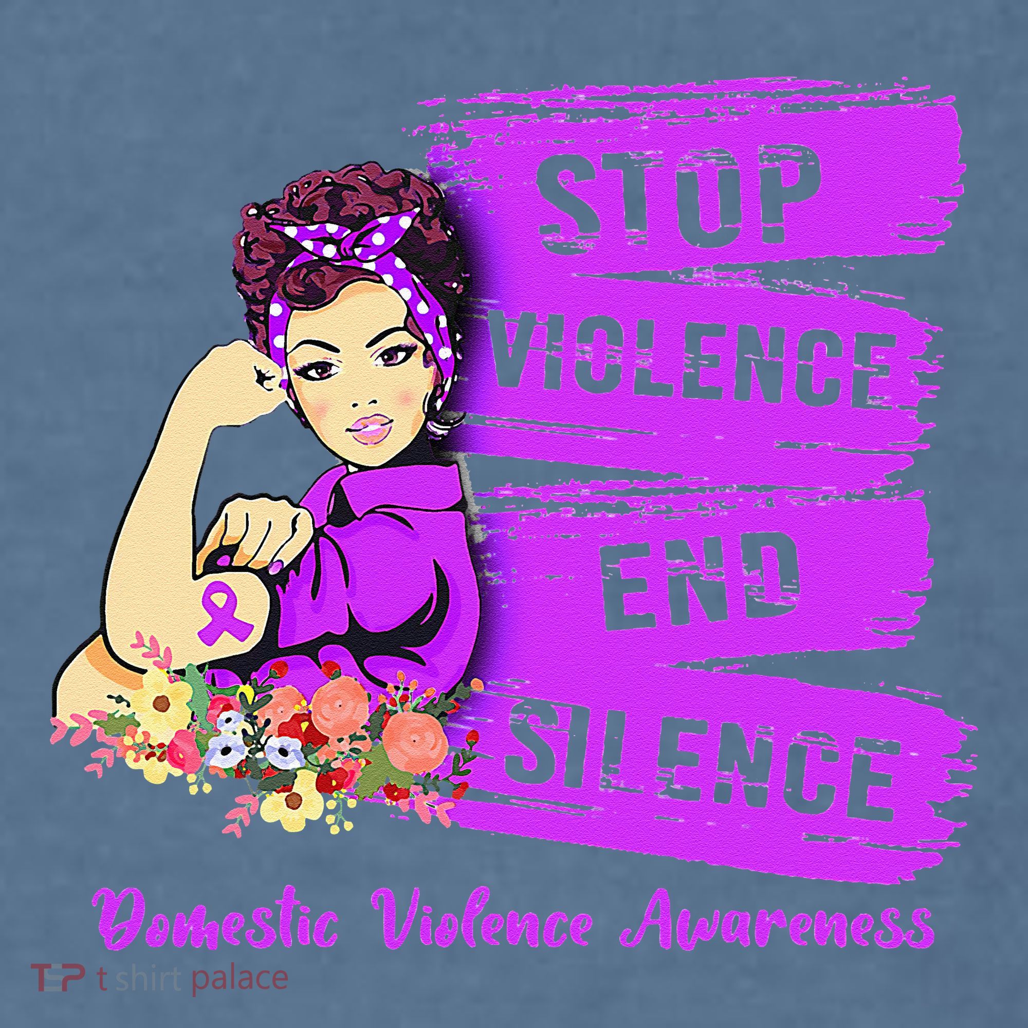 Stop Violence End Silence Domestic Violence Awareness Garment-Dyed Sweatshirt