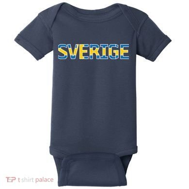 Sverige Sweden Flag Baby Bodysuit