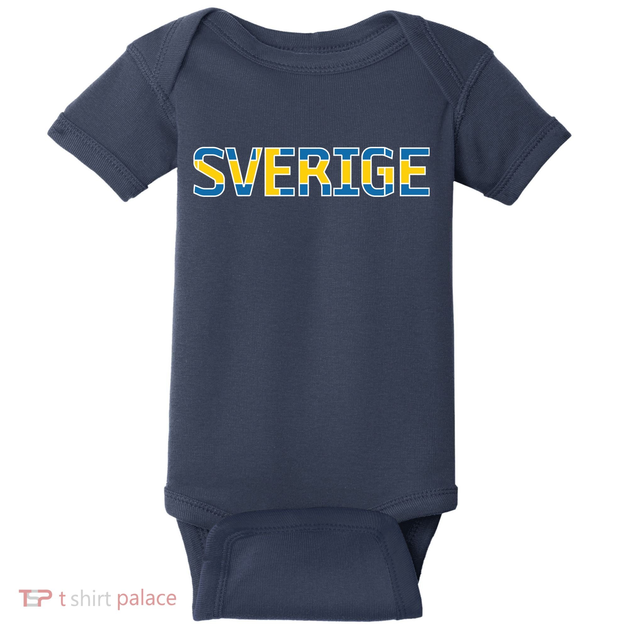 Sverige Sweden Flag Baby Bodysuit