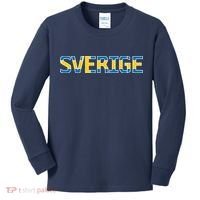 Sverige Sweden Flag Kids Long Sleeve Shirt thumb 0