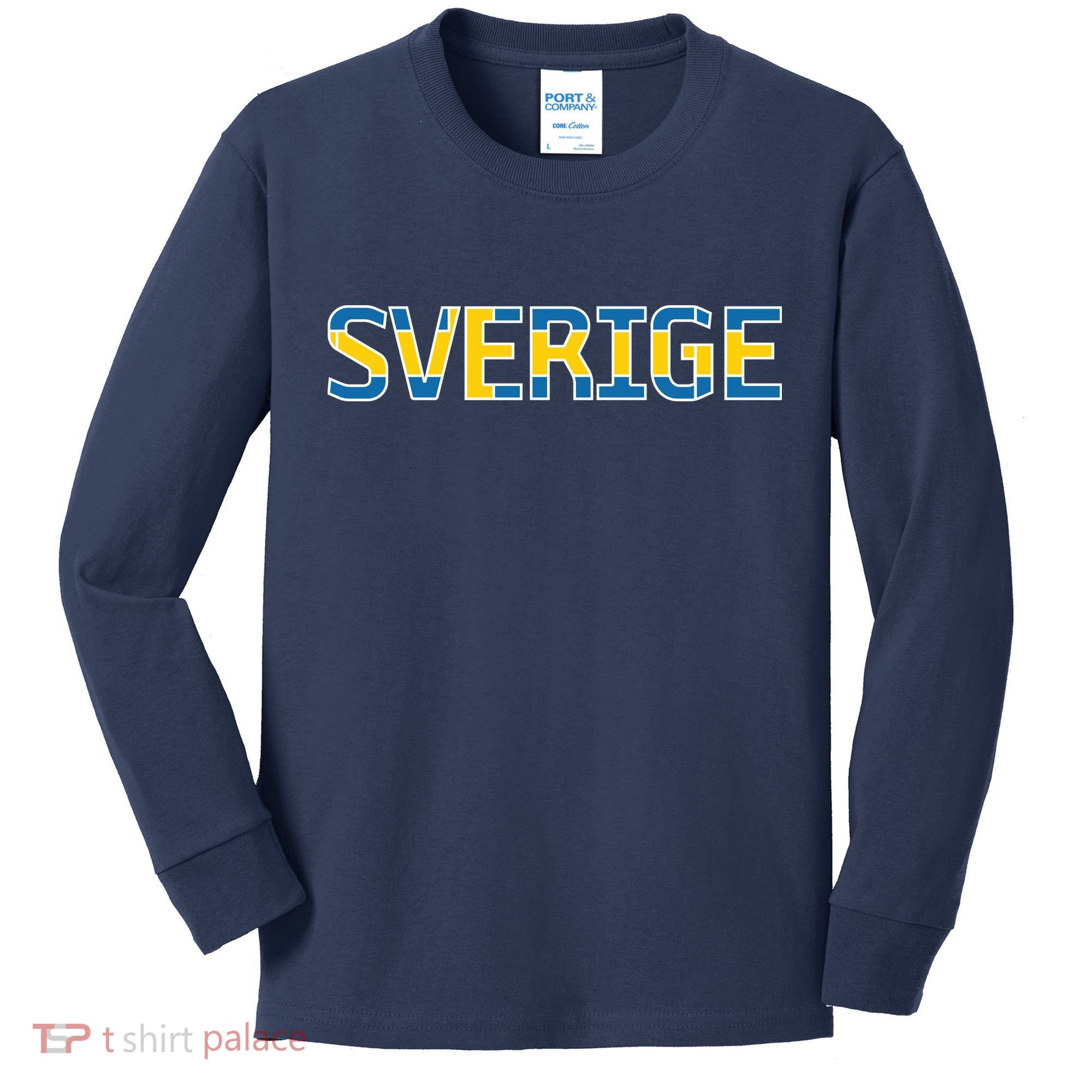 Sverige Sweden Flag Kids Long Sleeve Shirt
