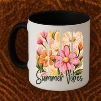 Summer Vibes Floral Beach Life Coffee Mug thumb 2