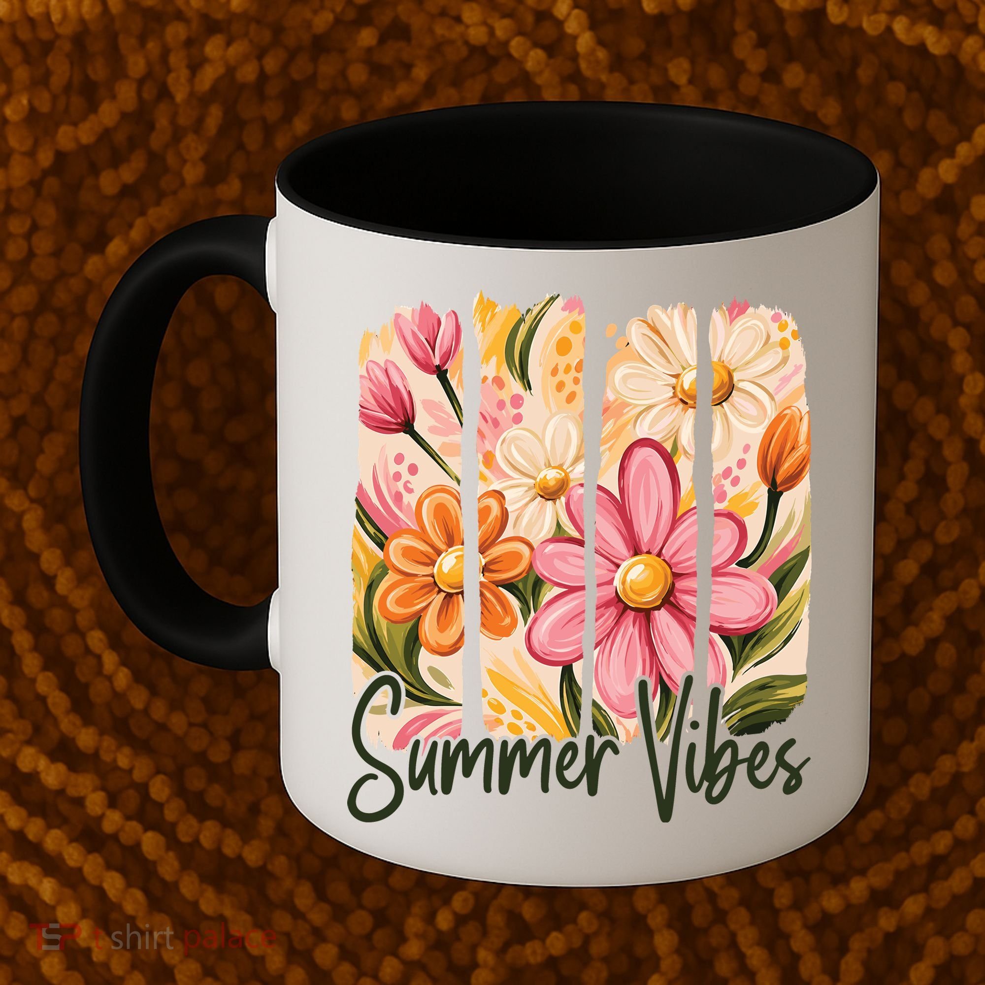 Summer Vibes Floral Beach Life Coffee Mug