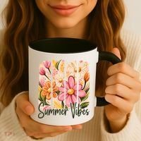Summer Vibes Floral Beach Life Coffee Mug thumb 3