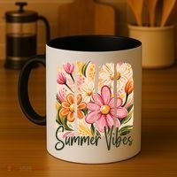 Summer Vibes Floral Beach Life Coffee Mug thumb 4