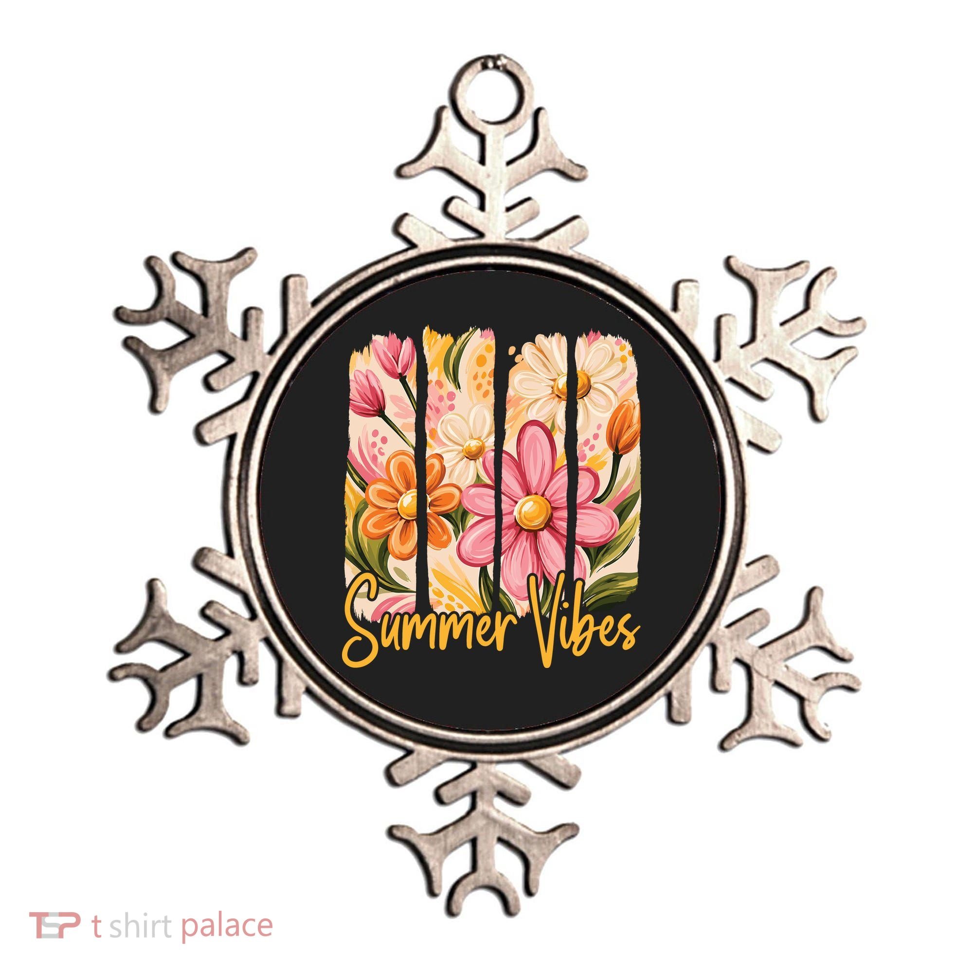 Summer Vibes Floral Beach Life Ornament