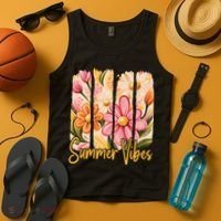 Summer Vibes Floral Beach Life Tank Top thumb 4