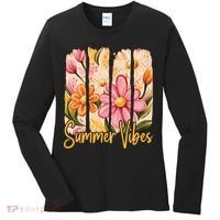 Summer Vibes Floral Beach Life Women's Long Sleeve Shirt thumb 0