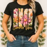 Summer Vibes Floral Beach Life Women's T-Shirt thumb 2
