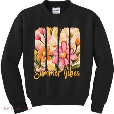 Summer Vibes Floral Beach Life Kids Sweatshirt