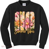 Summer Vibes Floral Beach Life Kids Sweatshirt thumb 0