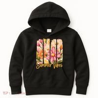 Summer Vibes Floral Beach Life Kids Hoodie thumb 0