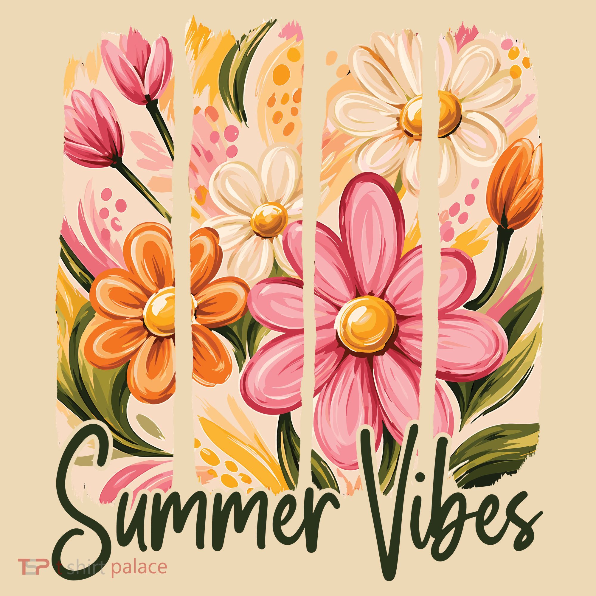 Summer Vibes Floral Beach Life Apron