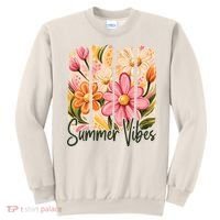 Summer Vibes Floral Beach Life Sweatshirt thumb 0