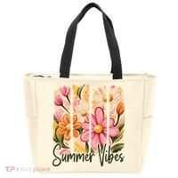 Summer Vibes Floral Beach Life Tote Bag thumb 0