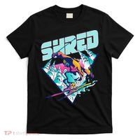 Shred Vintage Freestyle Ski 80s Costume Retro Skiing T-Shirt thumb 0