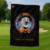 Smart Voter Funny Clown Car Anti Trump Administration Golf Towel thumb 1