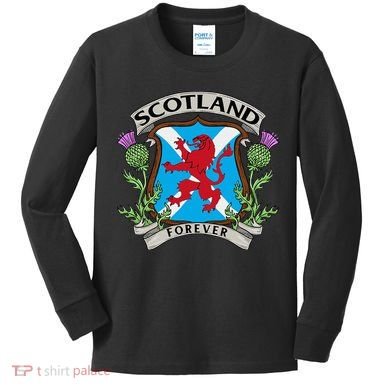 Scottish Vintage Flag Scotland Kids Long Sleeve Shirt