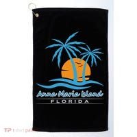 Summer Vacation Florida Anna Maria Island Beach Funny Gift Golf Towel thumb 0