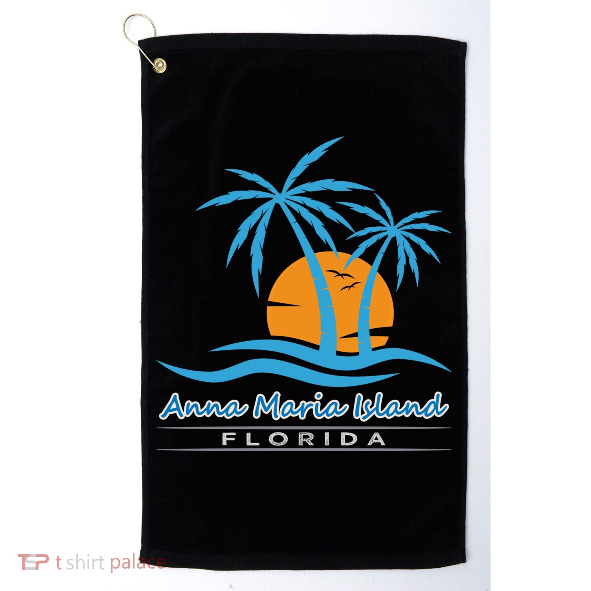 Summer Vacation Florida Anna Maria Island Beach Funny Gift Golf Towel