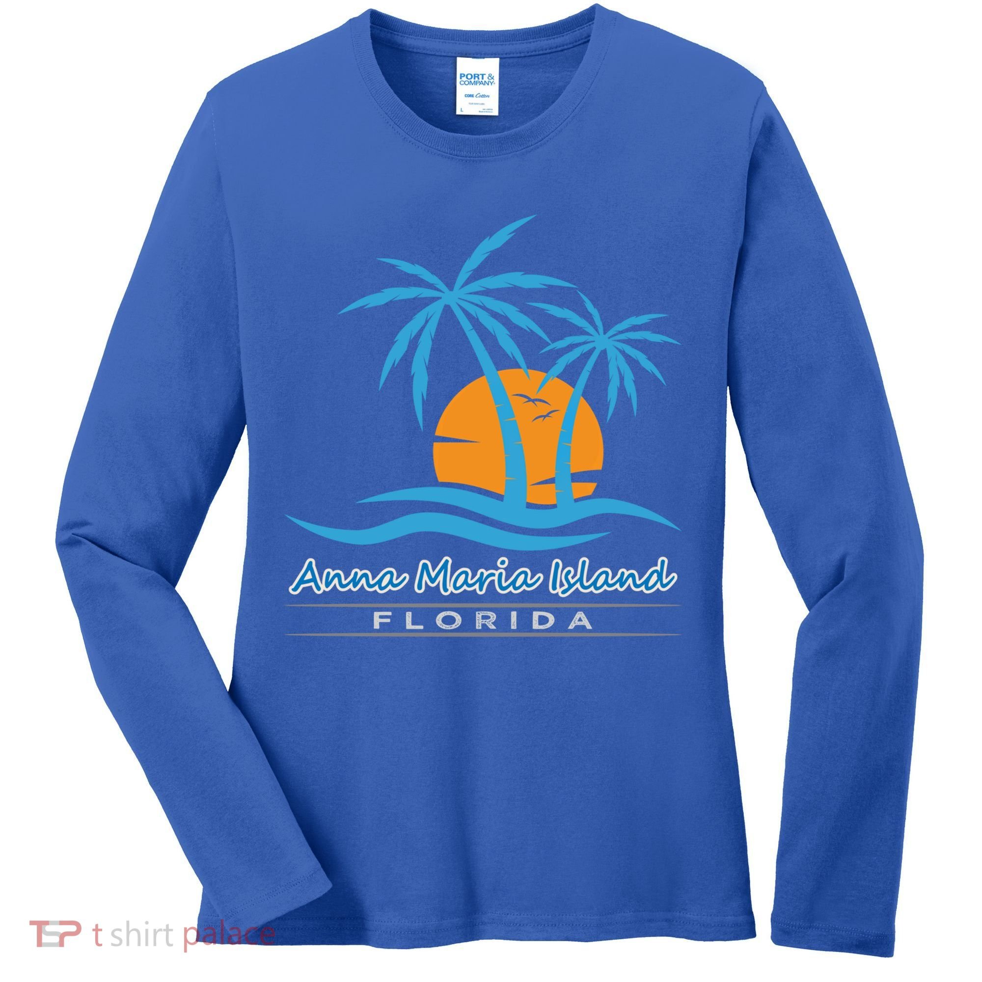Summer Vacation Florida Anna Maria Island Beach Funny Gift Women's Long Sleeve Shirt
