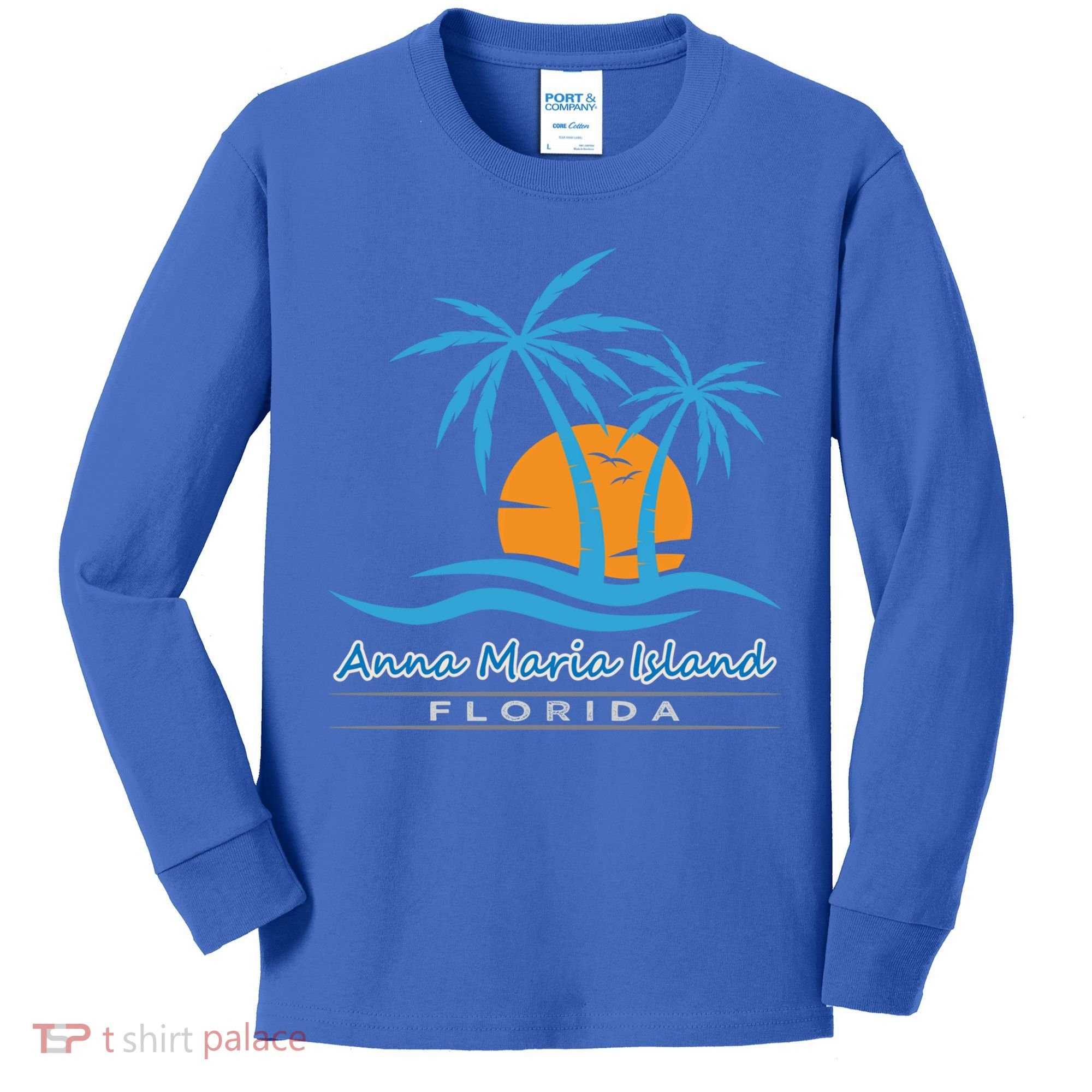 Summer Vacation Florida Anna Maria Island Beach Funny Gift Kids Long Sleeve Shirt