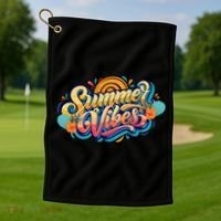 Summer Vibes Family Beach Summer Holiday Golf Towel thumb 1