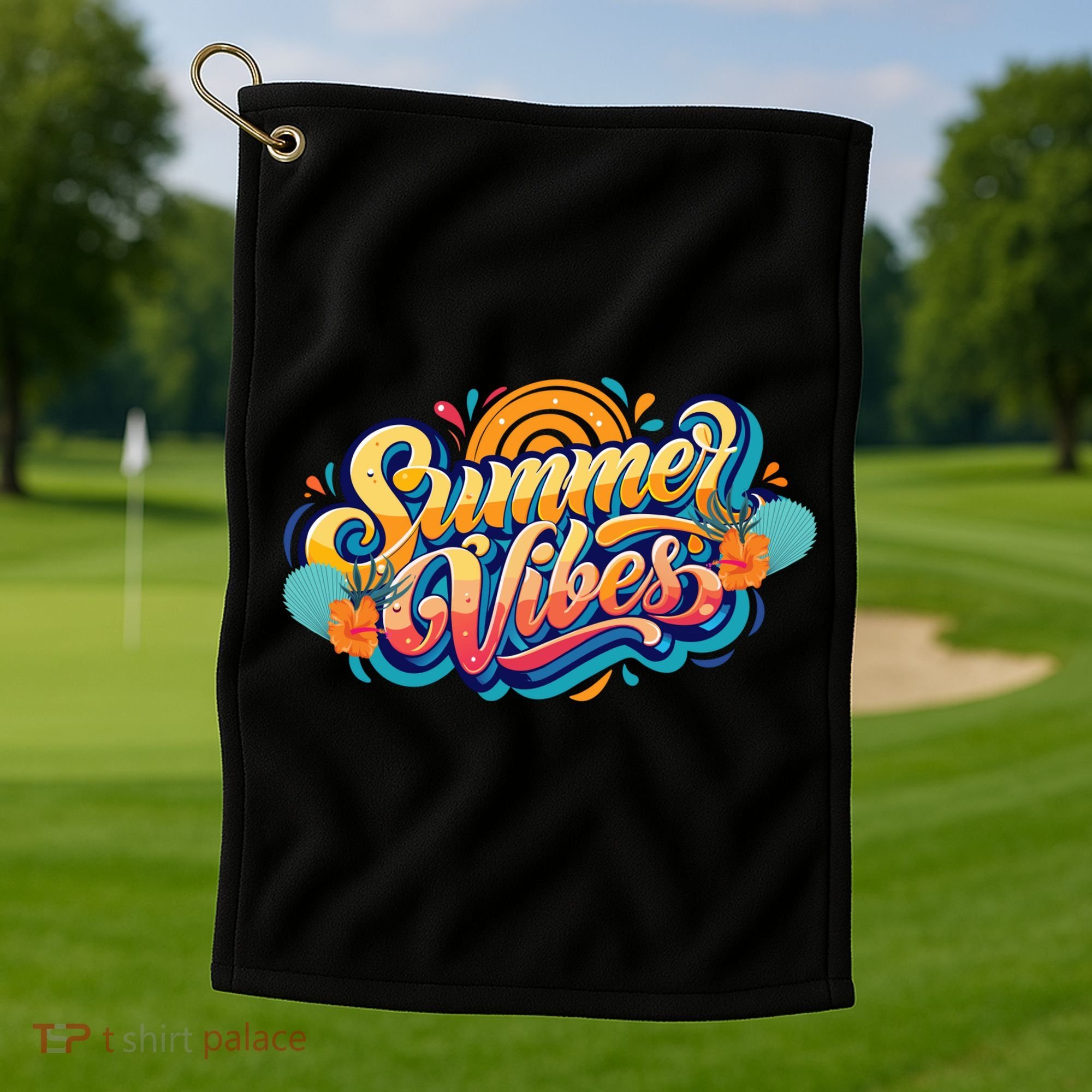 Summer Vibes Family Beach Summer Holiday Golf Towel