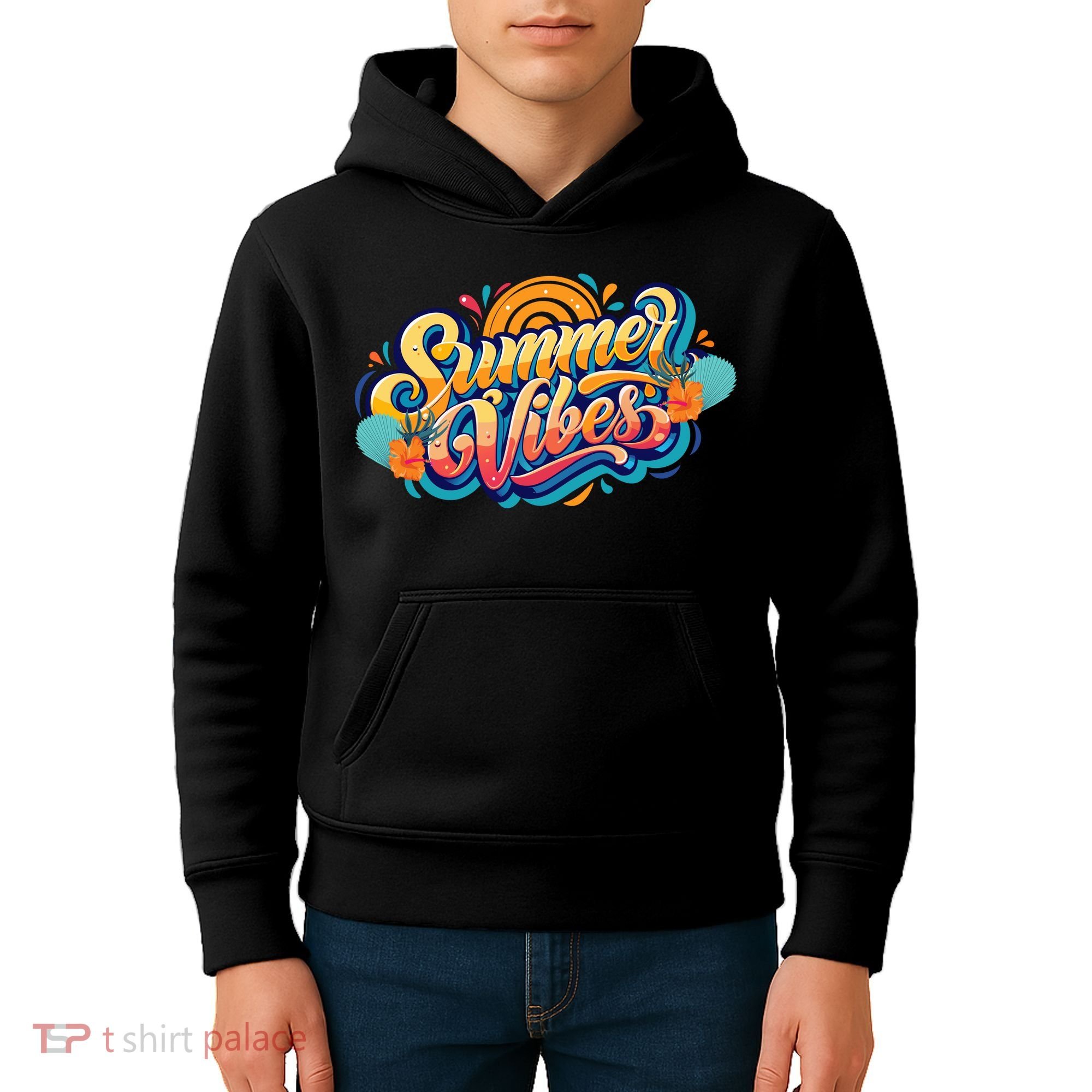 Summer Vibes Family Beach Summer Holiday Kids Hoodie