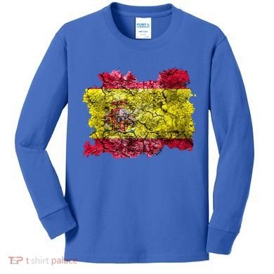 Spain Vintage Flag Meaningful Gift Kids Long Sleeve Shirt