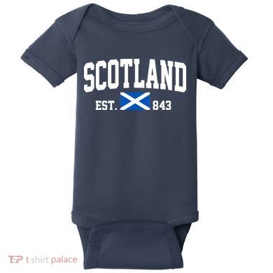 Scotland Varsity Flag Baby Bodysuit