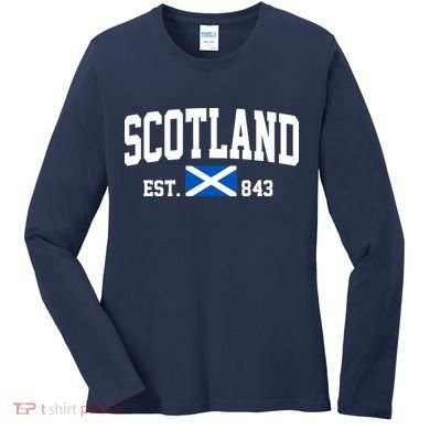 Scotland Varsity Flag Women's Long Sleeve Shirt