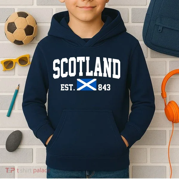 Scotland Varsity Flag Kids Hoodie