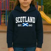 Scotland Varsity Flag Kids Hoodie thumb 3