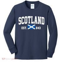 Scotland Varsity Flag Kids Long Sleeve Shirt thumb 0