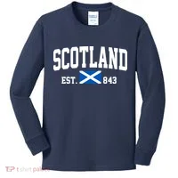 Scotland Varsity Flag Kids Long Sleeve Shirt thumb 0