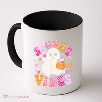 Spooky Vibes Ghost Retro Groovy Halloween Women Coffee Mug thumb 0