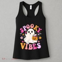 Spooky Vibes Ghost Retro Groovy Halloween Women Women's Tank Top thumb 3